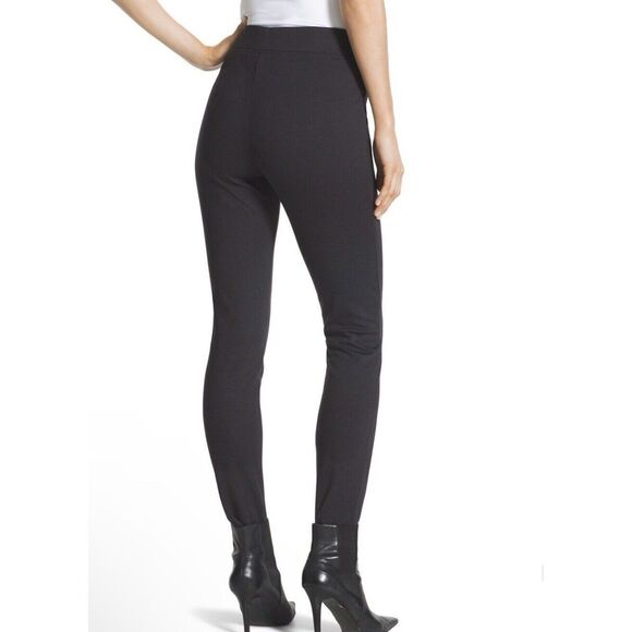 Chicos Chevron Stirrup Leggings - Size 0/ Small - Gray/Black - Picture 2 of 11